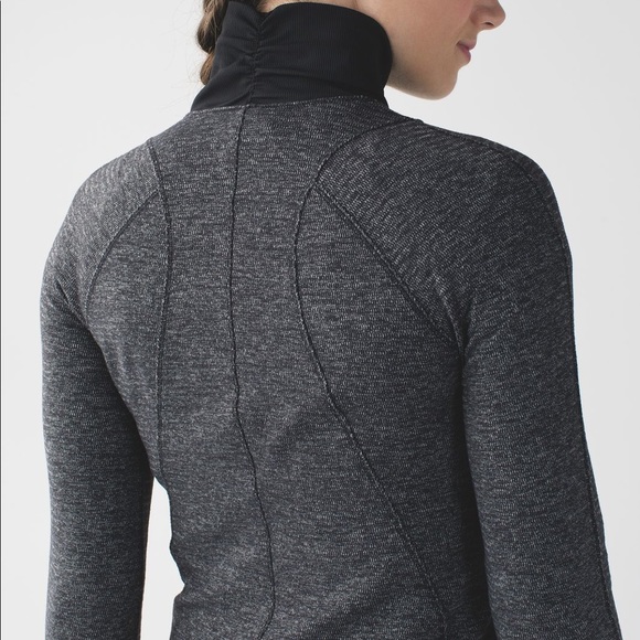 Lululemon Runderful 1/2 Zip Mini Check Pique Black - Picture 2 of 12